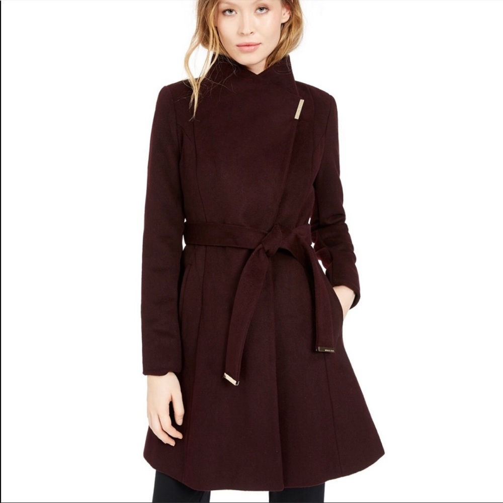 Aubergine Micheal Kors Wool Coat